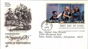 Commemorating the Spirit of 76 Jan 1, 1976 Mail Cover FDC - Picture 1 of 1