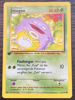 1st Edition GERMAN Koffing 51/102 Pokemon TCG WOTC Base Set MINT - Image 1 of 2