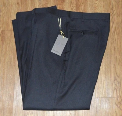 NWT Canali 1934 Italy 42 31 gray 100% wool flat front hopsack dress pants w6j3 - Image 1 of 4
