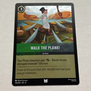 Walk the Plank! 118/204 Disney Lorcana Reign of Jafar Uncommon Cold Foil Card NM - Foto 1 di 2