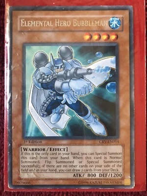 Yu-Gi-Oh! TCG Elemental Hero Bubbleman Cybernetic Revolution CRV-EN014 1st-Foil. - Image 1 of 2