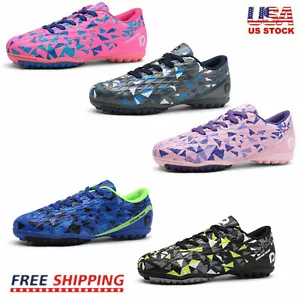 Boys Girl Soccer Shoes Youth Football Shoes Outdoor Indoor Athletic Shoes Cleats - Picture 1 of 42