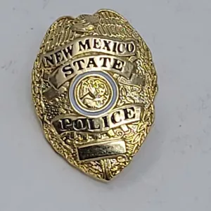 New Mexico State Police Badge Lapel Pin Small Gold Hat Cap - Picture 1 of 4