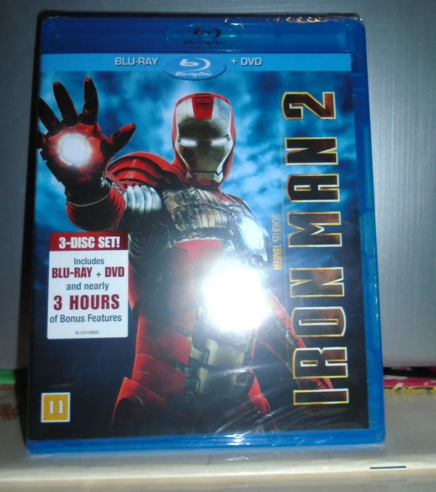 Iron Man 2 Blu-ray (2010) Robert Downey Jr, Favreau (DIR) cert 12 3 discs - Image 1 of 1