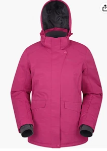 NEW Mountain Warehouse Womens Ski Jacket Coat Snowfall Textured Pink ALL SIZES - Picture 1 of 5