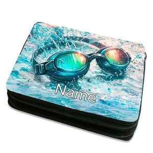 Federmäppchen Schwimmen mit Name Doppeldecker Federtasche - Bild 1 von 9