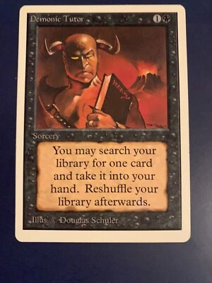 Demonic Tutor Unlimited Edition Regular MTG Magic the Gathering LP card - Image 1 of 4