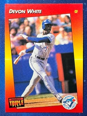 Devon White 1992 Donruss Triple Play #240 Toronto Blue Jays - Image 1 of 2