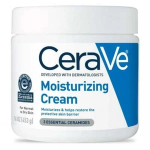 CeraVe Moisturizing Cream Face & Body Moisturizer for Normal to Dry Skin 16oz - Picture 1 of 4