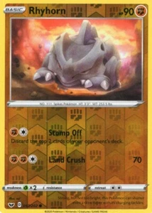 RHYHORN 097/202 COMMON REVERSE HOLO POKEMON SWSH TCG NM (yourdeckbuilder) - Picture 1 of 1