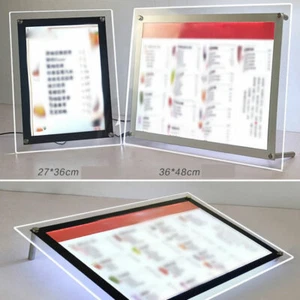 Light Boxes Put Counter Desk Price List Menu Show fit for A5 A4 A3 Paper - Picture 1 of 20
