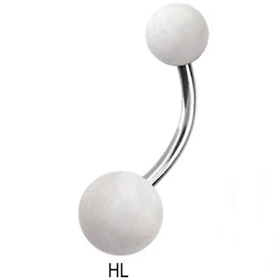 Anillo Vientre Piedra Howlita No Cuelga Acero Naval  Foto 1 de 3