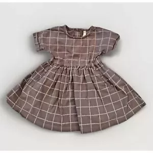 Rylee + Cru Baby Girl Wavy Check Kat Dress Sz 6-12 Months - Picture 1 of 5