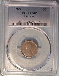 1909-S Lincoln Cent Key Date PCGS G06 — 1,825,000 Minted - Picture 1 of 4