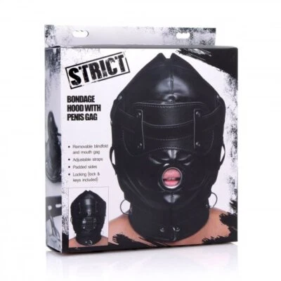Бондаж капюшон w Penis Dildo мяч кляп БДСМ маска S & M BDS & M строгий Sub Dom Master Sl - Изображение 1 из 4