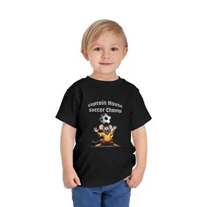 Captian Mouse Soccer Champ T-shirt, Kids Youth FunToddler TEE Apparel - Picture 1 of 16