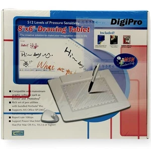 DigiPro 8" X 6" Wired USB Graphics Tablet With Cordless Pen WP8060 New, Sealed - Picture 1 of 3