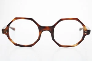 VTG 1950 Crown Panto French Eye Glasses Tortoise Size 48/22 mm Made in France - Picture 1 of 8