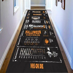VHS Themed Rug,Nostalgic Retro Style Rug,Movie Room Rug,Halloween Rug,Horror Rug - Picture 1 of 9