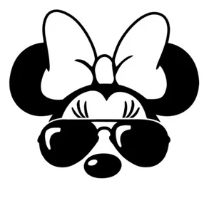 Minnie Mouse Sunglasses Disney Inspired Vinyl Decal Sticker - Picture 1 of 1