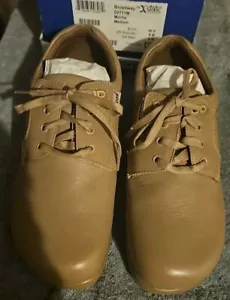 Acor NWT Xstatic Sole Defense Women 9/ Men 7 Walking Shoes Lace Up Ivory Leather - Picture 1 of 7