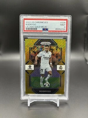 2022-23 Panini Chronicles La Liga RODRYGO Prizm GOLD Mojo /10 PSA 9 POP 1!!! - Image 1 of 3