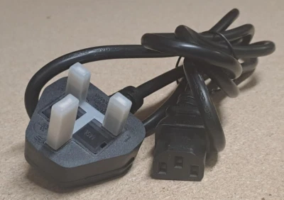 RB-250-1.8 mtr 5AMP UK Plug(M)-IEC C13(F) Black Pwr Cable - Sold as Packs of 10 - Image 1 of 4