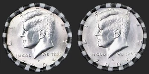 2005 P&D Kennedy Half Dollar Rolls NIFC BU from mint bags 2 Rolls (40 coins) - Picture 1 of 2