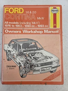 Ford Cortina Mk4 Mk5 1.6 2.0 Haynes Manual 1976 to 1983 Saloon Estate Pinto Engi - Picture 1 of 24