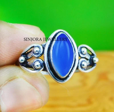 Anello regalo fatto a mano in argento sterling 925 con pietra preziosa... - Immagine 1 di 4