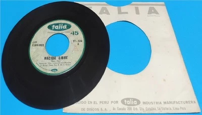 LOS FANNINGS "Nacida libre" 60's MADE IN PERU GARAGE ROCK, GARAGE BEAT, 7" (VG+) - Image 1 of 4