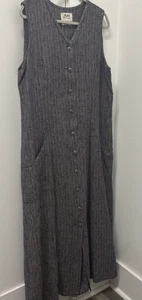 Vintage Flachs by Jeanne Engelhart Größe Large mehrfarbig Pullover Maxikleid 100 % Leinen - Bild 1 von 7