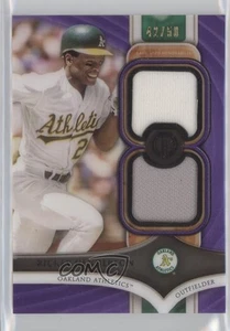 Topps Tribute 2018 singolo soggetto doppio reliquie viola /50 Rickey Henderson HOF - Foto 1 di 3