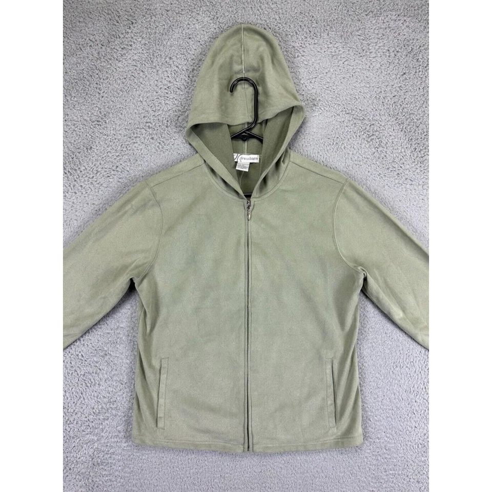 Chaqueta con Capucha Dressbarn Mujer Mediana M Verde Cremallera Completa Bolsillos Damas NUEVA Foto 1 de 4