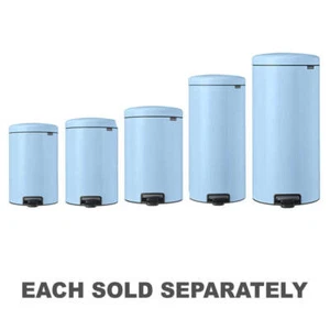 Brabantia Quality NewIcon Pedal Bin Dreamy Blue Removable Plastic Inner Bucket - Picture 1 of 8