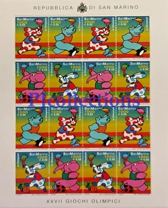 782- SAN MARINO 2000 OLYMPIADE 2000 VOLLER BLATT 16 BRIEFMARKEN POSTFRISCH - Bild 1 von 1