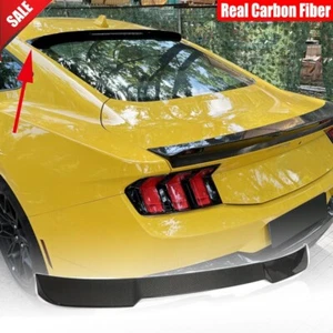 For Ford Mustang Dark Horse 2024UP Real Carbon Fiber Rear Roof Spoiler Top Wing - Picture 1 of 12
