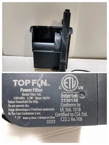 Top Fin 90GPH Aquarium Power Filter Assembly Fish Tank 120V 4.2W - Picture 1 of 4