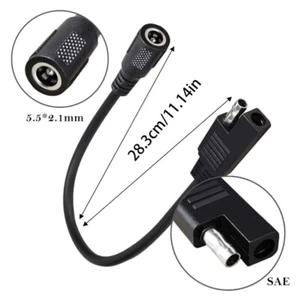 SAE to 5.5x2.1mm Female Adapter Cable for Solar Battery Panel Solar Panel Cord - Picture 1 of 8