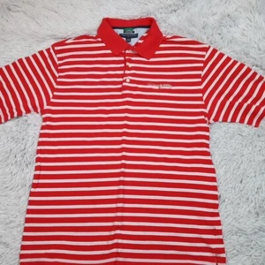 Vintage Tommy Hilfiger Shirt Mens XL Red Striped Polo Thumper Pond Golf Course - Picture 1 of 8