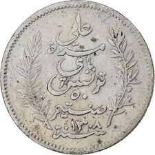 [#1184343] Tunisia, Ali Bey, 50 Centimes, 1891, Paris, EF(40-45), Srebro, KM:223