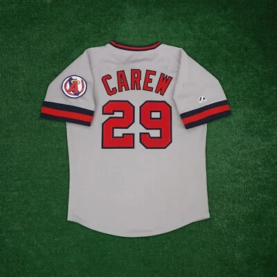 Rod Carew California Angels Men's Cooperstown Road Jersey w/ Team Patch - Image 1 of 4