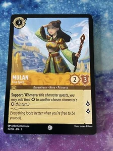 Mulan - Free Spirit 2023 Disney Lorcana Rise Floodborn S3 #15 Common - Picture 1 of 1