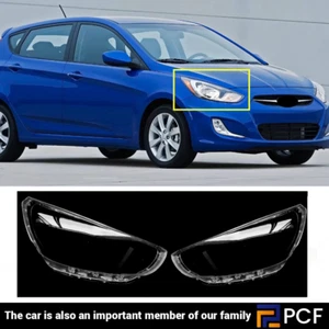 Para Hyundai Accent 2012-2017 Un par de lentes de faros cubierta transparente + pegamento sellador - Imagen 1 de 6
