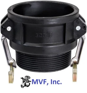 2" Type B Camlock Female Coupler x Male NPT Polypropylene, Hose Fitting B200PP - Picture 1 of 3