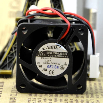 ADDA AD0412MB-C50 12V 0.08A 4020 Double Ball Cooling Industrial Fan Small - Image 1 of 4