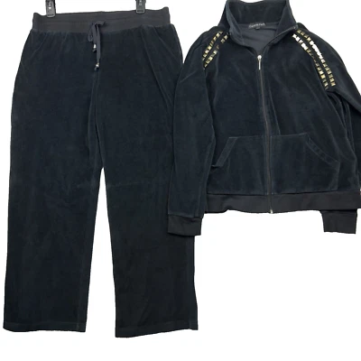 Central Park Mujer Chándal Dos Piezas Talla L Negro Terciopelo Ropa de Salón Gimnasio Acogedor Foto 1 de 4