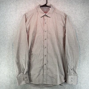 Robert Graham Shirt Mens Large Gray Check Button Up Long Sleeve Flip Cuff - Picture 1 of 12