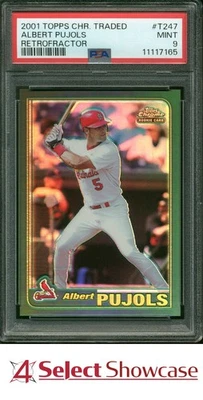 2001 TOPPS CHROME TRADED RETROFRACTOR #T247 ALBERT PUJOLS RC PSA 9 - Image 1 of 4