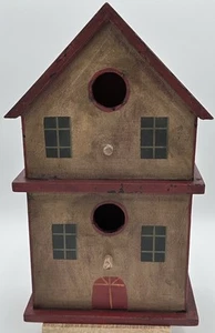 BIRD HOUSE Handcrafted DECORATIVE Primative Antiqued Rustic Design(Indoor Only) - Picture 1 of 8